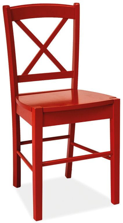 CASARREDO Jedálenská drevená stolička CD-56 červená